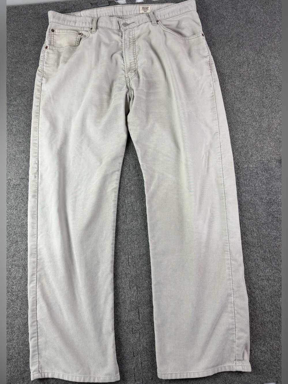 Levi’s 559 Relaxed Straight Mens Cotton Blend Corduroy Pants Sz 38x32 Beige